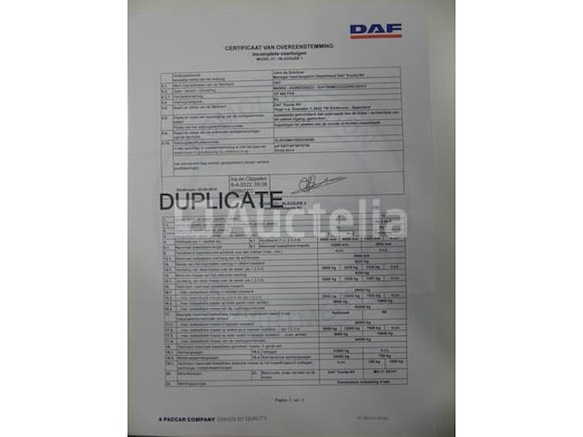 Ref:7707 - daf cf400fas containertruck (2014 - 801,011 km) - afbeelding 52 van  57