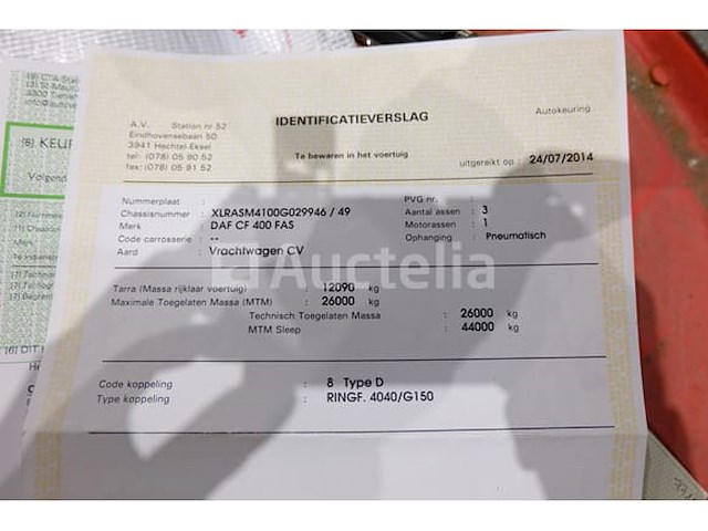 Ref:7711 - containertruck (ongeluk) daf cf400 fas (vin:xlrasm4100g029946) - afbeelding 27 van  46