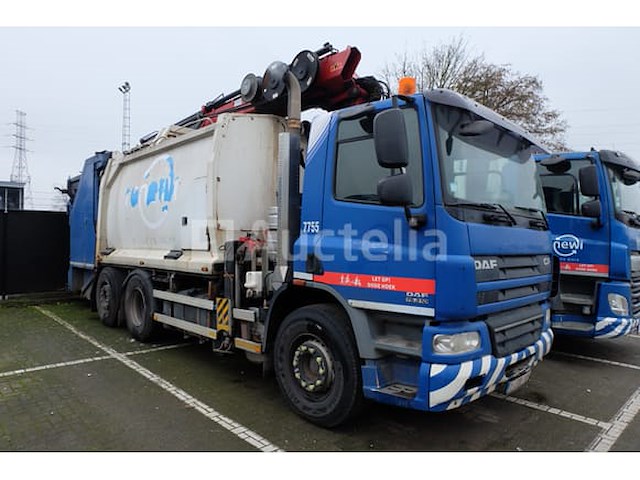 Ref:7755 - daf fan cf75 vuilniswagen (2012-462,885 km)(vin:xlras75pc0e927312) - afbeelding 1 van  60