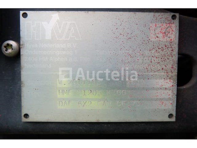 Ref:7755 - daf fan cf75 vuilniswagen (2012-462,885 km)(vin:xlras75pc0e927312) - afbeelding 43 van  60