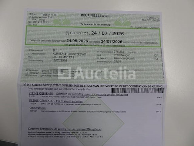 Ref:7763 - daf cf 400fas containertruck (2015-382,865 km-vinxlrasm4100g067420) - afbeelding 39 van  66