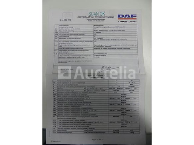 Ref:7858 - daf cf400fas containertruck (2016-435,684 km) - afbeelding 43 van  52