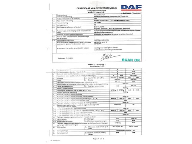 Ref:7919 - daf cf 440 ft trekker (2016-500,292 km)(vin:xlrtem4100g135709) - afbeelding 39 van  44