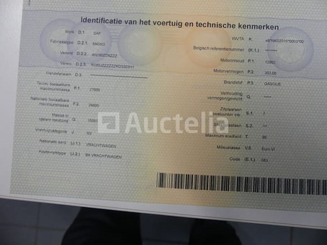 Ref:8374 - containertruck met kraan daf cf 400 fan (2016-441,638 km) - afbeelding 43 van  54