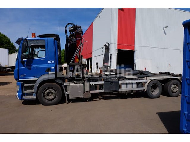 Ref:8374 - containertruck met kraan daf cf 400 fan (2016-441,638 km) - afbeelding 51 van  54