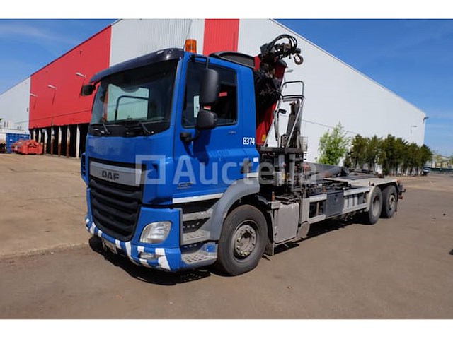 Ref:8374 - containertruck met kraan daf cf 400 fan (2016-441,638 km) - afbeelding 52 van  54