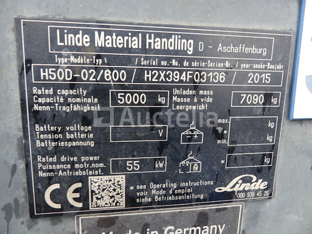 Ref:8937 - linde h50 vorkheftruck - afbeelding 8 van  17