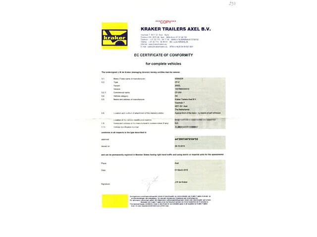 Ref:9407 (298) - semi remorque couverte kraker trailers cf-z (vin:xl9kraker18069067) - afbeelding 31 van  38