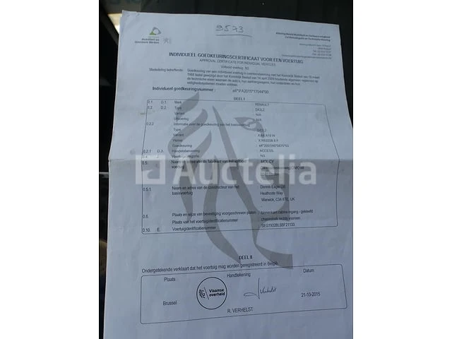 Ref:9573 - renault access d19 vuilniswagen (2015-120,577 km)(vin:seg1932bl6bf21133) - afbeelding 30 van  39