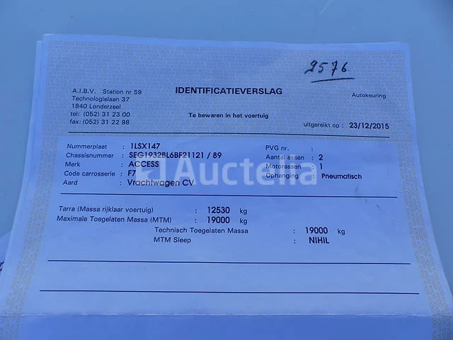 Ref:9576 - renault access vuilniswagen (2015-120.000 km)(vin: seg1932bl6bf21121) - afbeelding 30 van  77