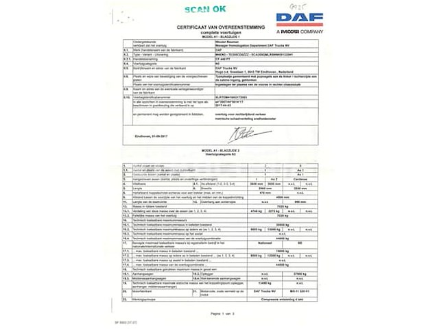 Ref:9925 - daf cf 440 ft trekker (2017-415,105 km)(vin:xlrtem4100g172953) - afbeelding 80 van  90