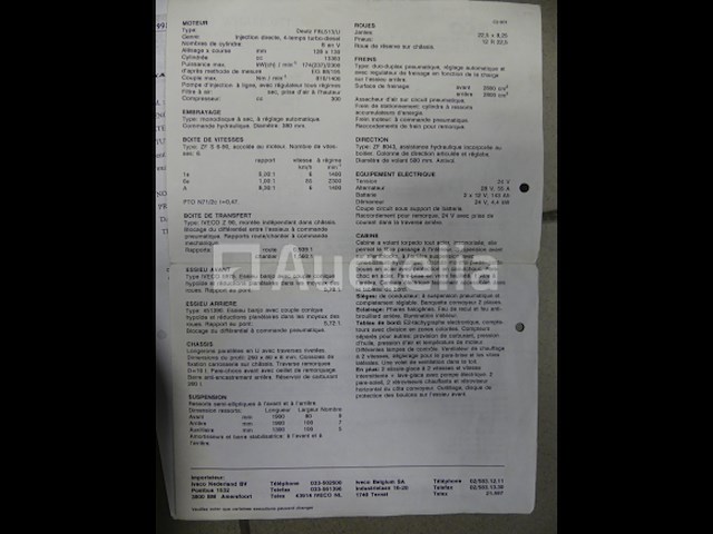 Ref:g11 - kiepwagen met kraan iveco 170.23anw (1993-56.155 km-vin:wjmd1rgsm09015268) - afbeelding 30 van  36