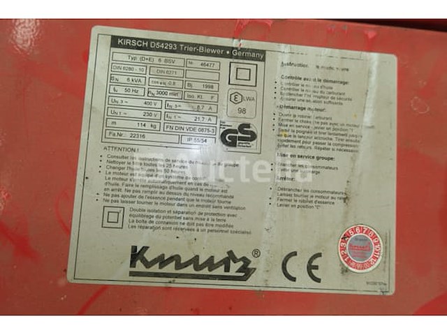 Ref:lot 5 - kirsch d+e 6 bsv draagbare generator - afbeelding 5 van  11