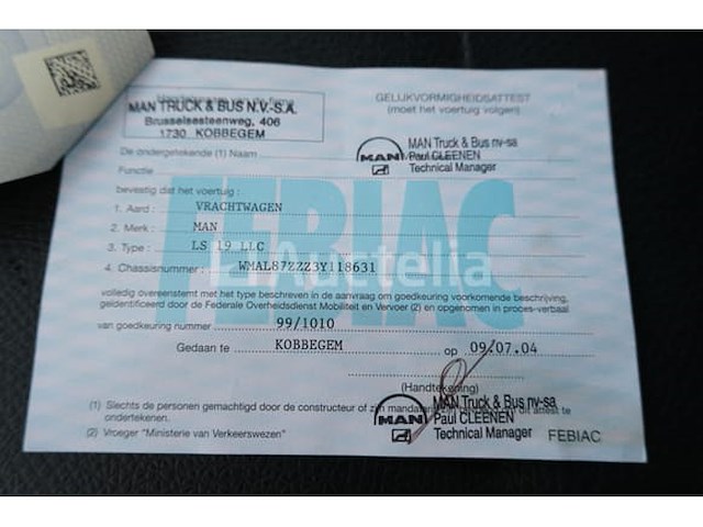 Ref:lot v7 - ladder truck man ls 19 llc (2004-31,937 km-vin:wmal87zzz3y118631) - afbeelding 81 van  84