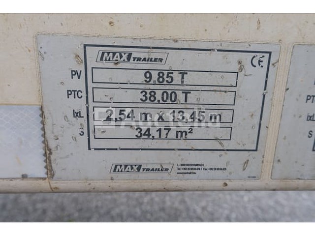 Ref:qaer440 - semitrailer max trailer max 100 (2017-vin:yamt13xx9h0101565) - afbeelding 3 van  30