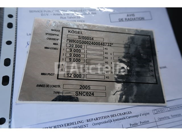 Ref:qay447 - kogel snco 24 flatbed semitrailer (2005-vin:wk0s0002400048732) - afbeelding 3 van  30