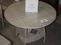 Refton dining table 120cm wicker flat provence - afbeelding 1 van  2