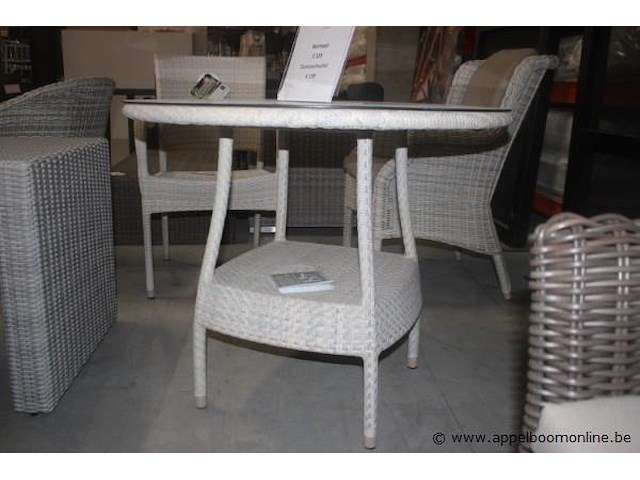 Refton dining table 120cm wicker flat provence - afbeelding 2 van  2