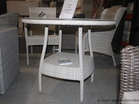 Refton dining table 120cm wicker flat provence - afbeelding 2 van  2