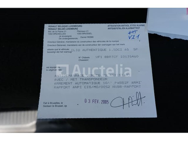 Ref:v21 - renault clio voertuig (2005-181,147 km - vin:vf1bbr7cf33135460) - afbeelding 33 van  40