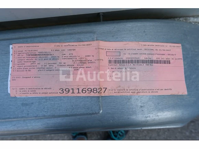 Ref:vyn083 - camionnette plateau dubbele cabine mitsubishi canter fb83/dc/1 (2007-276,781 km)(vin: tybfb83be4du03533) - afbeelding 32 van  47
