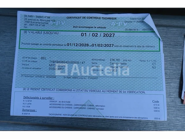 Ref:vyn083 - camionnette plateau dubbele cabine mitsubishi canter fb83/dc/1 (2007-276,781 km)(vin: tybfb83be4du03533) - afbeelding 33 van  47