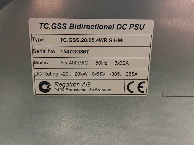 Regatron tc. gss 20.65.4wr. s.hmi mobiele meetapparaten & testapparaten - afbeelding 6 van  6