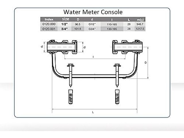 Regelbare verstelbare waterklok console - afbeelding 2 van  3