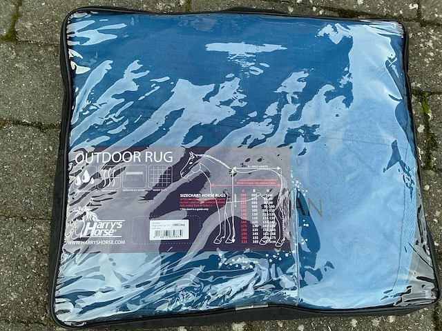 Regendeken 195 cm paarden - afbeelding 1 van  3