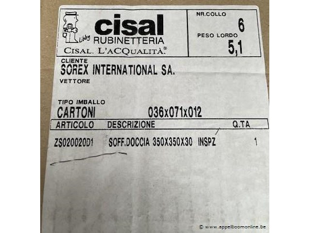 Regendouche kop cisal - afbeelding 2 van  2