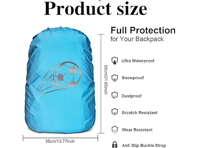 Regenhoes met zonnetje voor schooltas - afbeelding 2 van  2