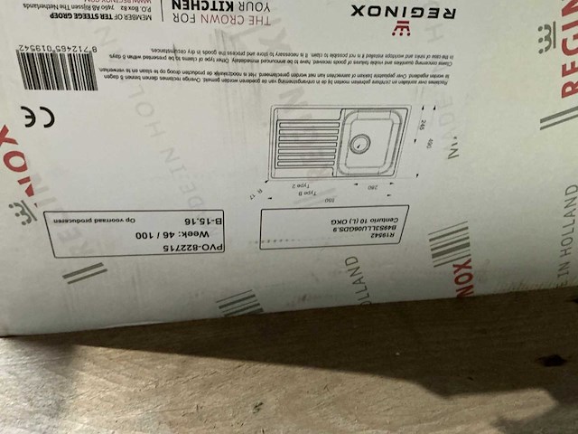 Reginox en franke diverse rvs spoelbakken (4x) - afbeelding 4 van  4