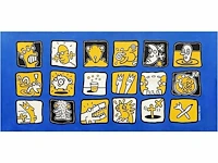 Reinardus - pop art compositie - olie op doek - 160x350 cm - 1997