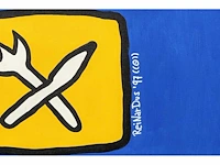 Reinardus - pop art compositie - olie op doek - 160x350 cm - 1997 - afbeelding 2 van  3