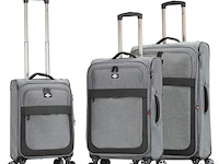 Reiskoffer - lee cooper - 33503 - grijs - 900d polyester - 55 x 35 x 20 cm. - afbeelding 2 van  8