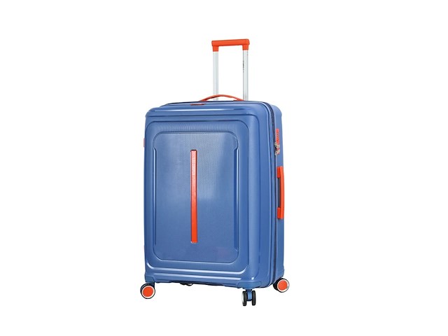 Reiskoffer - lee cooper - blauw - 33403 - 77x 51 x 30/35 cm. - dubbele rits - afbeelding 1 van  6
