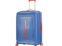 Reiskoffer - lee cooper - blauw - 33403 - 77x 51 x 30/35 cm. - dubbele rits - afbeelding 1 van  6