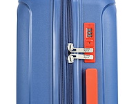 Reiskoffer - lee cooper - blauw - 33403 - 77x 51 x 30/35 cm. - dubbele rits - afbeelding 2 van  6