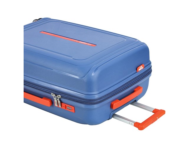 Reiskoffer - lee cooper - blauw - 33403 - 77x 51 x 30/35 cm. - dubbele rits - afbeelding 6 van  6