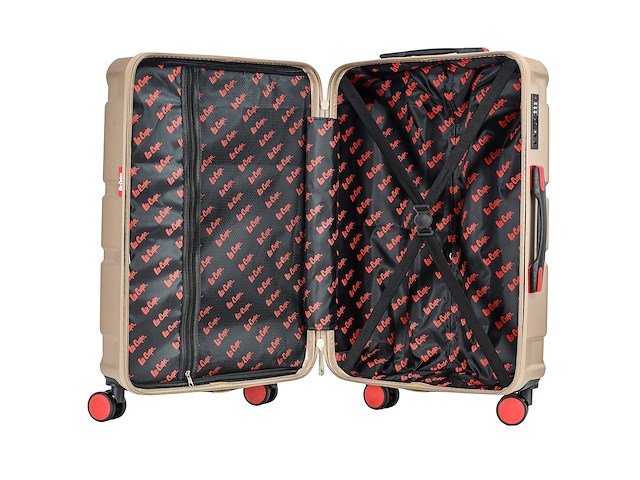 Reiskoffer - lee cooper - flag - 67 x 42 x 26 cm. - champagne - afbeelding 8 van  9