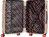 Reiskoffer - lee cooper - flag - 67 x 42 x 26 cm. - champagne - afbeelding 8 van  9