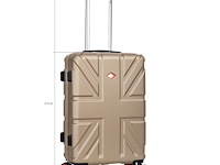 Reiskoffer - lee cooper - flag - 67 x 42 x 26 cm. - champagne - afbeelding 9 van  9