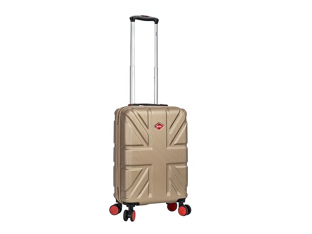 Reiskoffer - lee cooper - flag - handbagage - 55 x 37 x 21 cm. - champagne - afbeelding 1 van  6