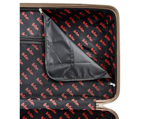 Reiskoffer - lee cooper - flag - handbagage - 55 x 37 x 21 cm. - champagne - afbeelding 6 van  6