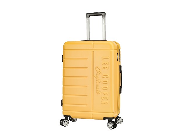 Reiskoffer - lee cooper - geel - afm. 77 x 48 x 30 cm. - afbeelding 1 van  4