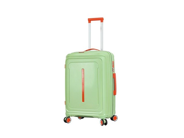 Reiskoffer - lee cooper - groen - 33403 - 67 x 43 x 26/31 cm. - dubbele rits - afbeelding 1 van  6