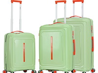 Reiskoffer - lee cooper - groen - 33403 - 67 x 43 x 26/31 cm. - dubbele rits - afbeelding 2 van  6