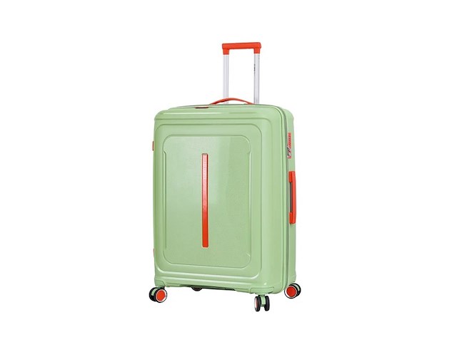 Reiskoffer - lee cooper - groen - 33403 - 77x 51 x 30/35 cm. - dubbele rits - afbeelding 1 van  6