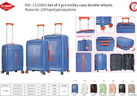 Reiskoffer - lee cooper - groen - 33403 - 77x 51 x 30/35 cm. - dubbele rits - afbeelding 6 van  6