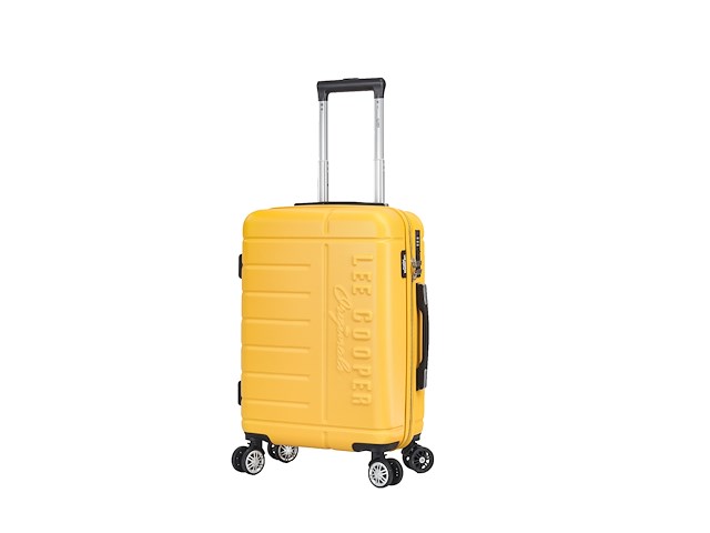 Reiskoffer - lee cooper - handbagage - 55 x 37 x 21 cm. - geel - afbeelding 1 van  5